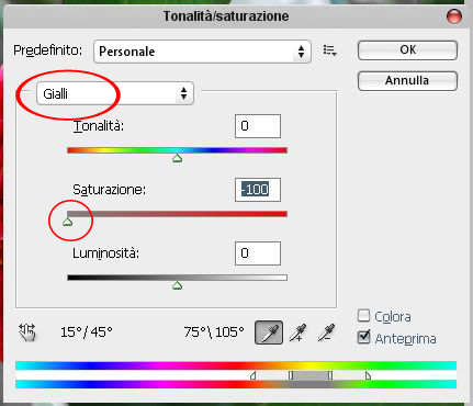 Photoshop - Togliere saturazione