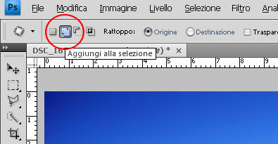 Strumento toppa - Aggiungi alla selezione