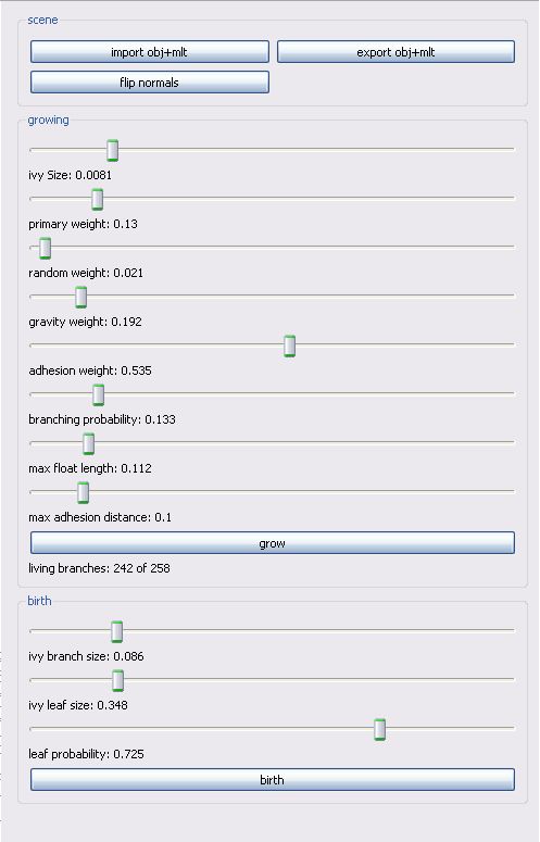 Impostazioni per An Ivy Generator