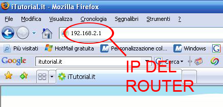 indirizzo router