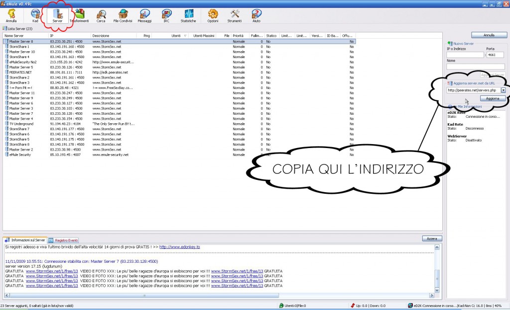 lista server